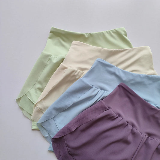 Shorts de ioga femininos, leggings metálicos para treino e corrida, ideais para academia e outras atividades físicas.