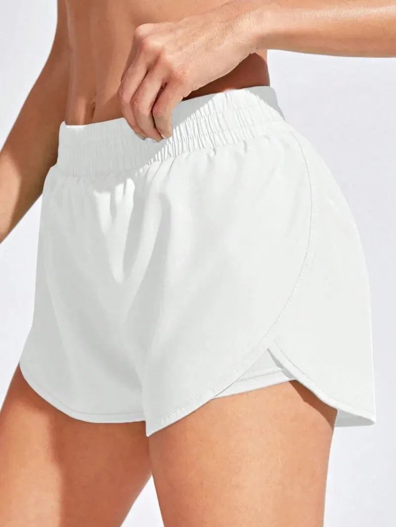 Shorts de ioga femininos, leggings elásticas para treino e corrida, ideais para academia e outras atividades físicas.